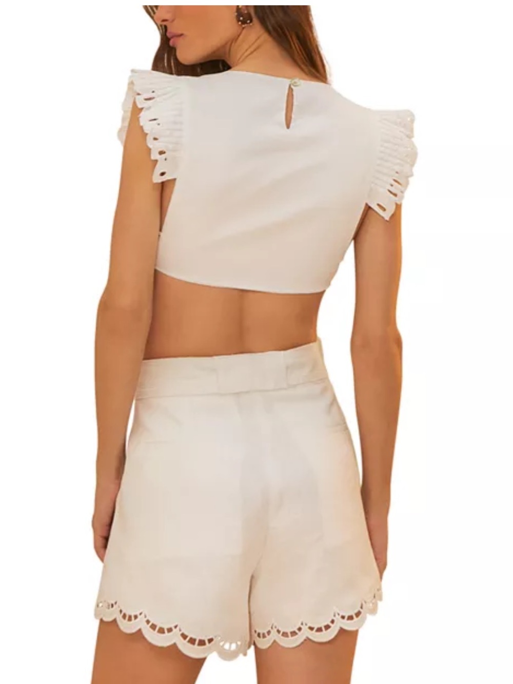 NWT FARM Rio Off-White Butterfly Richelieu Broderie Anglaise Cotton Blouse - M - Picture 6 of 15